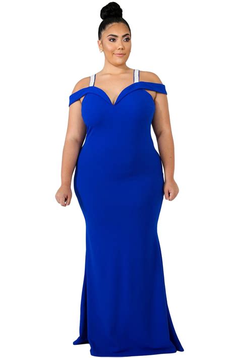 Plus Size Blue Dress Casual Dress Two