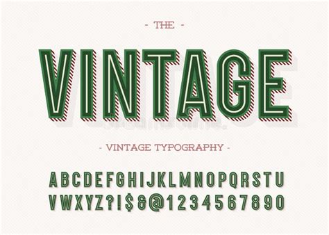 Vintage Typeface Retro Modern Alphabet Trendy Typography Stock Vector