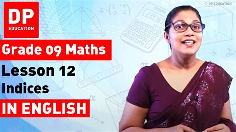 Lesson 12 Indices Maths Session For Grade 09 Youtube