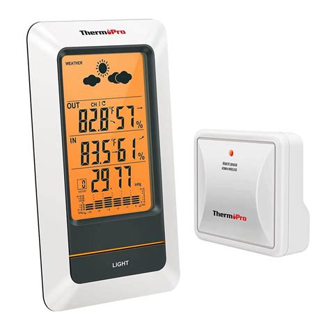 Thermopro Tp67a Waterproof Indoor Outdoor Weather Station With Lcd