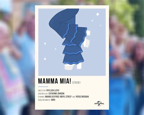 mamma mia 2008 minimalist illustration style print etsy uk