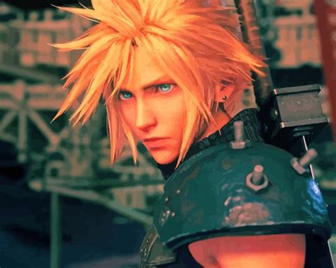 Cloud Strife Final Fantasy Game Paint By Number Paint By Numbers