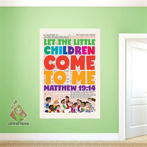 Let The Little Children Come To Me Decal Matthew 1914 Etsy