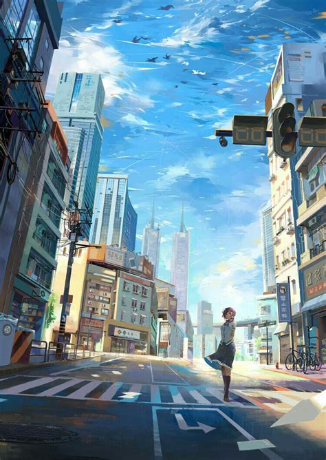 Pin By Sage On Art Anime Scenery Anime City Scenery