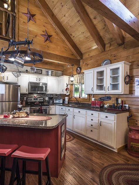This Open Concept Log Home Kitchen By Hochstetler Log Homes Includes