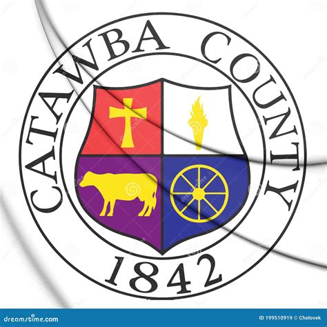 3d Seal Of Catawba County North Carolina Usa Stock Illustration