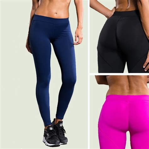Sex Low Waist Stretched Sports Pants Gym Clothes Polyester Running Tights Women Sports Leggings