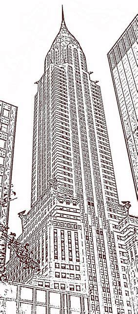 Chrysler Building Sketch Building Sketch Chrysler Building Building