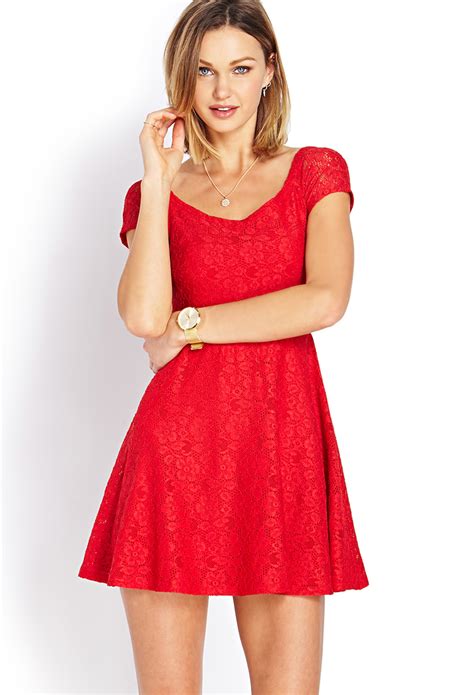 We did not find results for: Lyst - Forever 21 Sweet Lace Off-the-shoulder Dress in Red
