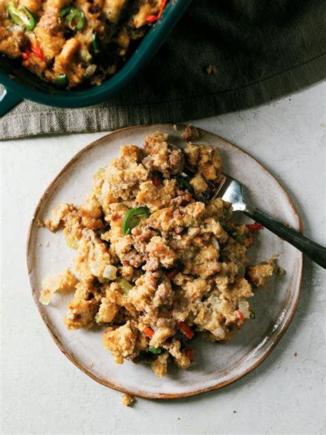 Sausage Jalapeno Cornbread Stuffing Dad With A Pan