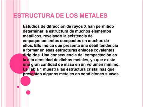 Estructura De Los Metales