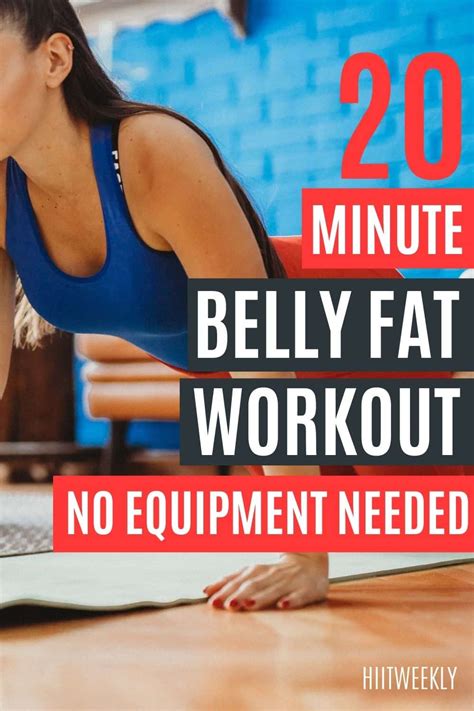 Quick 20 Minute Home Belly Fat Workout No Equipment Hiitweekly