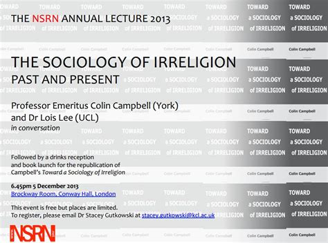 Campbell Irreligion Sociology University Of York