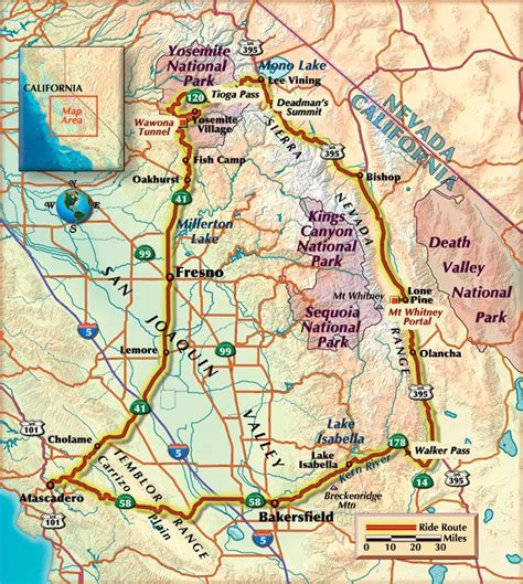 Sierra Navada Mountains Maps
