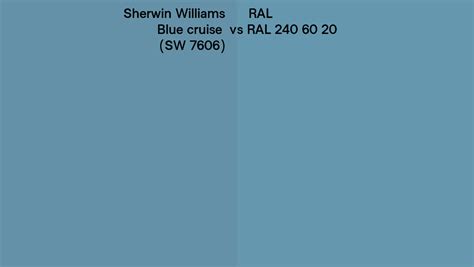 Sherwin Williams Blue Cruise Sw Vs Ral Ral Side By