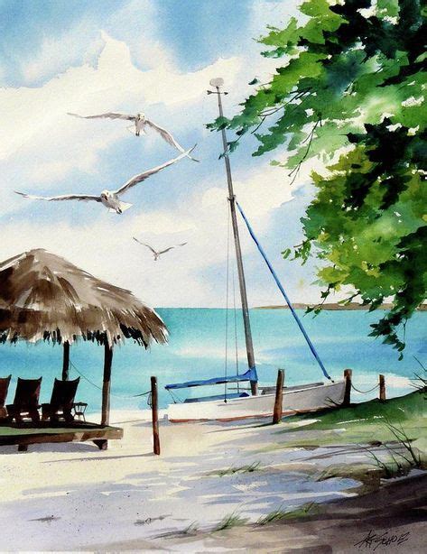 Best Landscaping Watercolor Beach 63 Ideas Watercolor Landscape