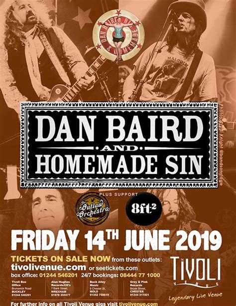 Dan Baird And Homemade Sin Friday 14th June 2019 The Tivoli Venue
