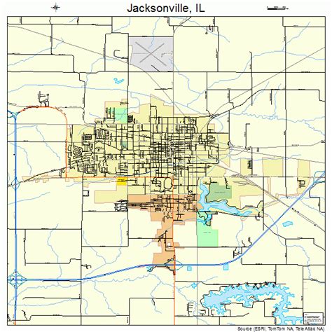 Jacksonville Illinois Street Map 1738115