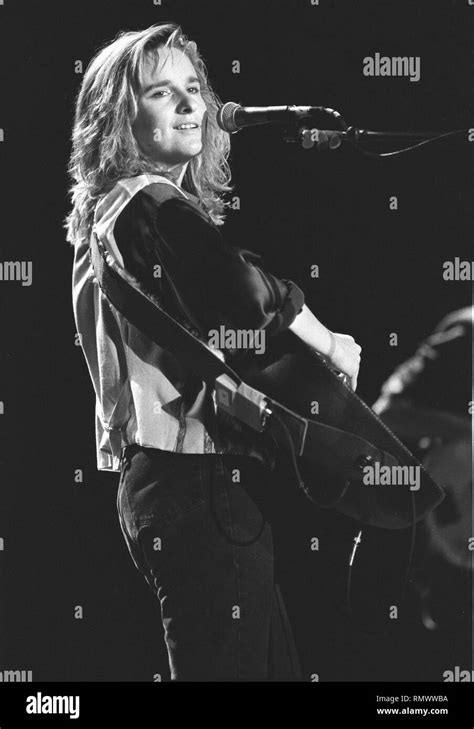 Musician Melissa Etheridge Is Shown Performing On Stage During A Live Concert Appearance Stock