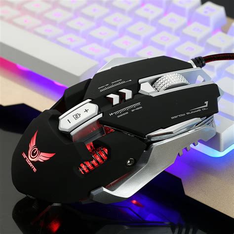 Usb Wired Mechanical Gaming Mouse Adjustable 3200dpi 7 Programmable