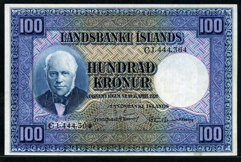 Iceland is the second smallest country by population, after the seychelles, to have its own currency and monetary policy. Icelandic Currency 100 Kronur banknote 1928|World Banknotes & Coins Pictures | Old Money ...