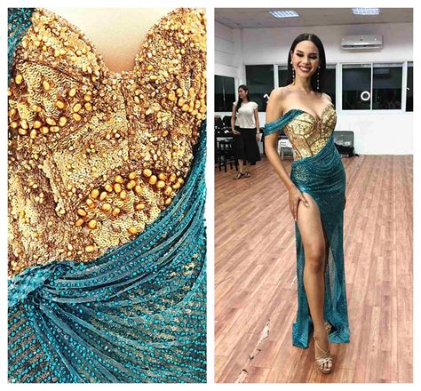 Catriona gray wore another creation of mak tumang at miss universe 2018's evening gown competition. Catriona Gray's planned third gown for Miss Universe ...