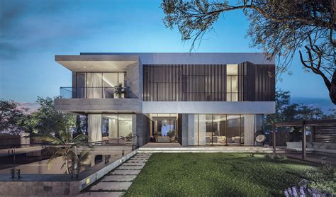 Modern Villa Exterior On Behance