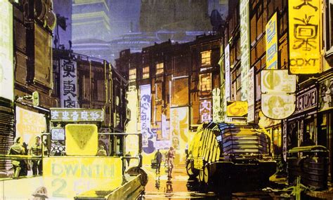 Set Design By Syd Mead For Blade Runner Directed By Ridley Scott 1982