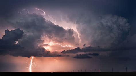 hd wallpaper thunder and white clouds nature landscape horizon lightning wallpaper flare