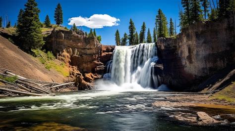 Premium Ai Image Natural Beauty Of Yellowstone National Park