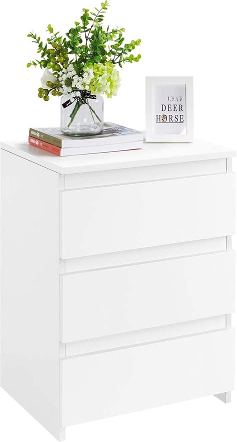 Lexi White High Gloss Bedside Table With 2 Drawers Uk Home