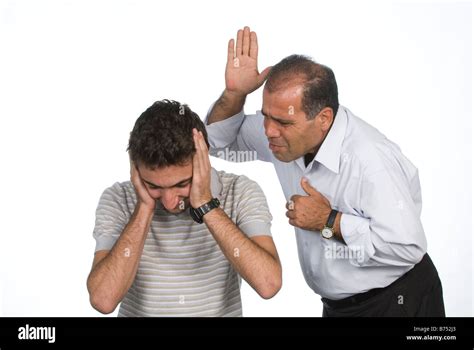 Father Hitting Son Stock Photo Alamy