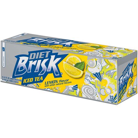 Lipton Brisk Diet Diet Lemon Iced Tea 12 Fl Oz 12 Count