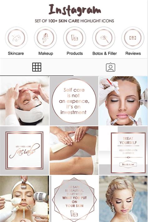 100 Skin Care Instagram And Facebook Story Highlight Icons Insta Beauty