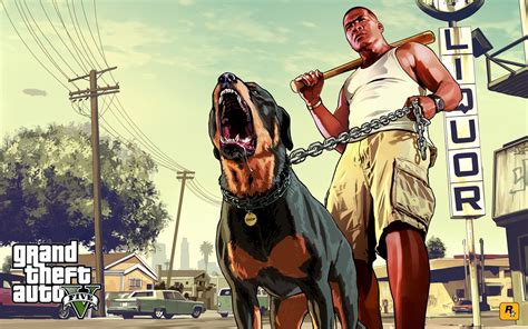 Papel De Parede Videogames Cachorro Grand Theft Auto V Grand Theft