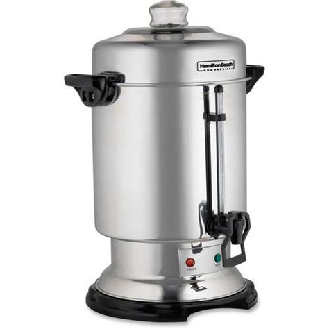 Hamilton beach proctor silex commercial 45060 60 cup brushed aluminum coffee urn 120v. Hamilton Beach 60-Cup Commercial Coffee Urn Silver D50065 ...