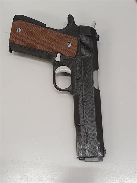3d Printable Prop Gun Colt 1911 Multicolor By Joe Prints