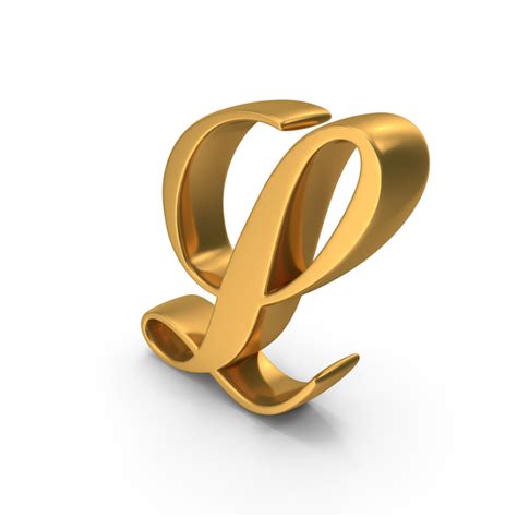 Capital L Cursive Opti Script Font Style Alphabet Gold Png Images