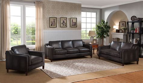 Ballari Weathered Grey Leather Living Room Set C9822s2831ls Amax Leather