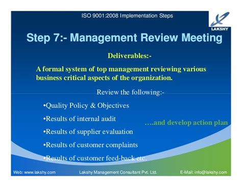 Iso 9001 Management Review Meeting Presentation Sampl