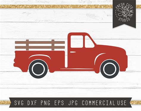 Vintage Pickup Old Truck Clipart SVG EPS DXF PNG JPEG Pickup Truck By