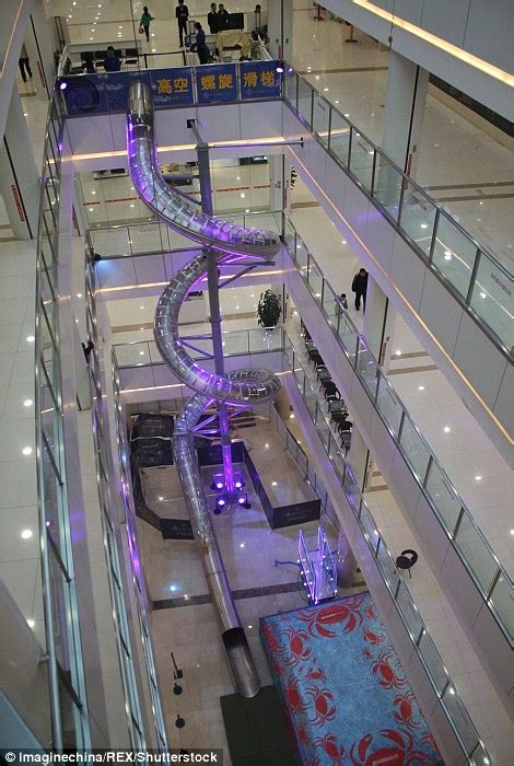 Chinese Shopping Mall Builds A Giant Slide Daily Mail Online
