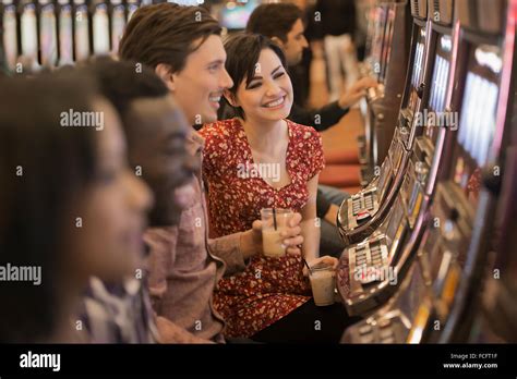 Woman Playing The Slot Machines Hi Res Stock Photography And Images Alamy