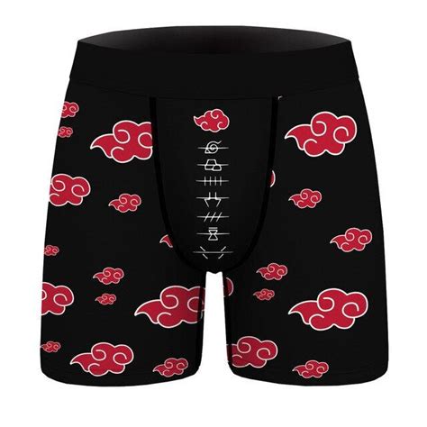 Hokage Akatsuki Ninja Cosplay Underpants Boxer Shorts Man Male Panties Breathable Mens Underwear