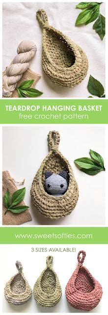 Teardrop Hanging Baskets Free Crochet Pattern Video Tutorial
