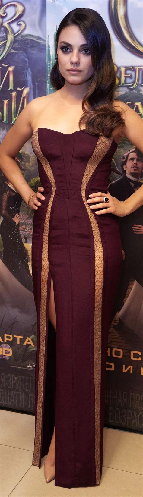 Mila Kunis Long Dress Sexy Strapless