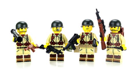 Ww2 Us Army Soldiers Complete Squad Made With Real Lego Minifigures
