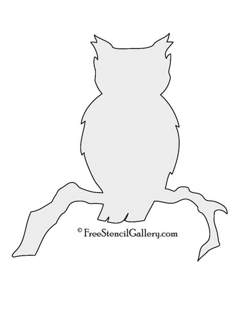 Owl Silhouette Stencil Free Stencil Gallery