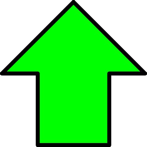 Onlinelabels Clip Art Green Up Arrow