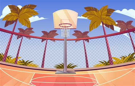 Outdoor Basketball Court Background 3094728 Vector Art At Vecteezy